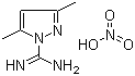 structure of CAS# 38184-47-3, 3,5-Dimethyl-1H-pyrazole-1-carboximidamide nitrate