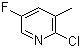 structure of CAS# 38186-84-4, 2-氯-3-甲基-5-氟吡啶