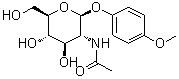 CAS # 38229-78-6, 4-Methoxyphenyl 2-(acetylamino)-2-deoxy-beta-D-glucopyranoside, p-Methoxyphenyl 2-acetamido-2-deoxy-beta-D-glucopyranoside, p-Methoxyphenyl beta-N-acetyl-D-glucosaminide