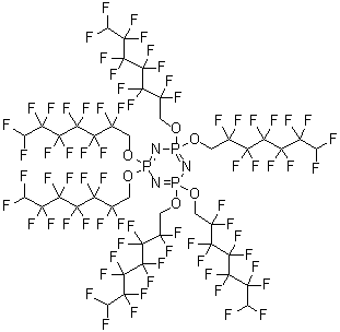 2,2,4,4,6,6-Hexakis((2,2,3,3,4,4,5,5,6,6,7,7-dodecafluoroheptyl)oxy)-2,2,4,4,6,6-hexahydro-1,3,5,2,4,6-triazatriphosphorine molecular structure (CAS 3830-74-8)