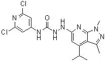 structure of CAS# 383150-41-2, N-(2,6-二氯-4-吡啶基)-2-[1,3-二甲基-4-异丙基-1H-吡唑并[3,4-b]吡啶-6-基]肼基甲酰胺