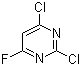structure of CAS# 3833-57-6, 2,4-二氯-6-氟嘧啶