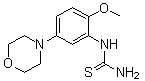 structure of CAS# 383870-59-5, N-[2-Methoxy-5-(4-morpholinyl)phenyl]thiourea