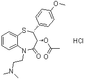 CAS 登录号：38411-61-9, 顺式-3-乙酰氧基-2,3-二氢-5-(2-二甲基氨基乙基)-2-(4-甲氧基苯基)-1,5-苯并硫氮杂卓-4(5H)-酮盐酸盐