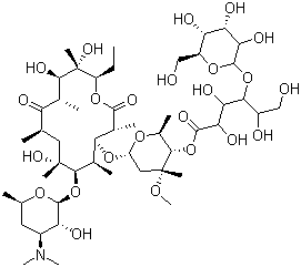 Erythromycin lactobionate molecular structure (CAS 3847-29-8)