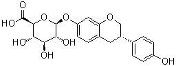 CAS # 38482-82-5, Equol glucuronide, (3S)-3,4-Dihydro-3-(4-hydroxyphenyl)-2H-1-benzopyran-7-yl beta-D-glucopyranosiduronic acid, Equol 7-glucuronide