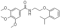 3,4,5-Trimethoxy-N-[2-[2-(1-methylethyl)phenoxy]ethyl]benzamide molecular structure (CAS 385382-71-8)
