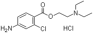 structure of CAS# 3858-89-7, Chloroprocaine hydrochloride