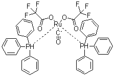 CAS 登录号：38596-61-1, 羰基双(三氟乙酸)双(三苯基膦)钌