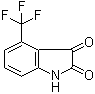 CAS # 386-73-2, 4-(Trifluoromethyl)isatin, 4-(Trifluoromethyl)-1H-indole-2,3-dione, 4-(Trifluoromethyl)-2,3-indoledione