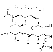 CAS # 386229-72-7, Methyl O-6-deoxy-alpha-L-galactopyranosyl-(1→3)-O-[4-O-sulfo-beta-D-galactopyranosyl-(1→4)]-2-(acetylamino)-2-deoxy-beta-D-glucopyranoside