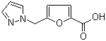 structure of CAS# 386736-99-8, 5-(1H-Pyrazol-1-ylmethyl)-2-furoic acid