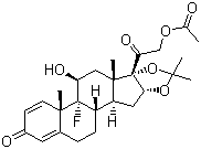 CAS # 3870-07-3, Triamcinolone acetonide 21-acetate, 9-Fluoro-11b,21-dihydroxy-16a,17-(isopropylidenedioxy)pregna-1,4-diene-3,20-dione 21-acetate