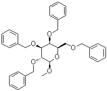 CAS # 3879-79-6, Methyl 2,3,4,6-tetra-O-benzyl-beta-D-galactopyranoside, Methyl 2,3,4,6-tetrakis-O-(phenylmethyl)-beta-D-galactopyranoside
