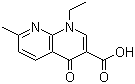 CAS # 389-08-2, Nalidixic acid, 1,4-Dihydro-1-ethyl-7-methyl-4-oxo-1,8-naphthyridine-3-carboxylic acid, 1-Ethyl-1,4-dihydro-7-methyl-4-oxo-1,8-naphthyridine-3-carboxylic acid