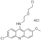 CAS # 38915-21-8, 6-Chloro-N-[2-(2-chloroethoxy)ethyl]-2-methoxy-9-acridinamine monohydrochloride, ICR 283