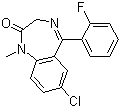 Fludiazepam molecular structure (CAS 3900-31-0)