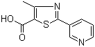 CAS # 39091-01-5, 4-Methyl-2-(3-pyridinyl)-1,3-thiazole-5-carboxylic acid