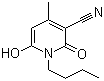 structure of CAS# 39108-47-9, N-Butyl-3-cyano-6-hydroxy-4-methyl-2-pyridone