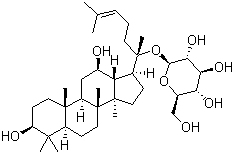CAS # 39262-14-1, 20(S)-Ginsenoside C-K, 20(S)-Protopanaxadiol 20-O-D-glucopyranoside, Ginsenoside compound K, Ginsenoside K