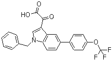 CAS # 393105-53-8, Tiplaxtinin, PAI 039, Tiplasinin, alpha-Oxo-1-(phenylmethyl)-5-[4-(trifluoromethoxy)phenyl]-1H-indole-3-acetic acid