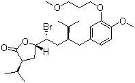 CAS # 393108-57-1, (3S,5S)-5-[(1R,3S)-1-Bromo-3-[[4-methoxy-3-(3-methoxypropoxy)phenyl]methyl]-4-methylpentyl]dihydro-3-isopropyl-2(3H)-furanone