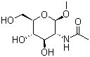 Methyl 2-acetamido-2-deoxy-beta-D-glucopyranoside molecular structure (CAS 3946-01-8)