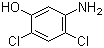CAS # 39489-79-7, 2,4-Dichloro-5-hydroxyaniline, 5-Amino-2,4-dichlorophenol