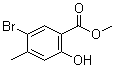 structure of CAS# 39503-57-6, Methyl 5-bromo-2-hydroxy-4-methylbenzoate