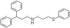 CAS 登录号：39516-21-7, 噻罗帕明, 3,3-二苯基-3'-(苯硫基)二丙胺