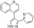 structure of CAS# 396129-53-6, 4-[3-(2-Pyridinyl)-1H-pyrazol-4-yl]quinoline