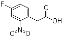 structure of CAS# 39616-95-0, 4-Fluoro-2-nitro-benzeneacetic acid