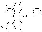 CAS # 39686-94-7, 3-O-(Phenylmethyl)-beta-D-glucopyranose 1,2,4,6-tetraacetate, 1,2,4,6-Tetra-O-acetyl-3-O-benzyl-beta-D-glucopyranose