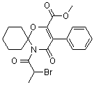 CAS 登录号：397886-88-3, 5-(2-溴-1-氧代丙基)-4-氧代-3-苯基-1-氧杂-5-氮杂螺[5.5]十一碳-2-烯-2-羧酸甲酯