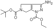 structure of CAS# 398495-65-3, 5-叔丁氧羰基-3-氨基-4,6-二氢吡咯并[3,4-c]吡唑-1-甲酸乙酯
