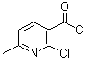 structure of CAS# 39853-81-1, 2-氯-6-甲基-3-吡啶甲酰氯
