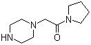 structure of CAS# 39890-45-4, 1-(吡咯烷基羰基甲基)哌嗪