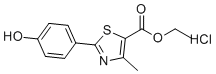 structure of CAS# 399017-10-8, 乙基2-(4-羟基苯基)-4-甲基噻唑-5-羧酸酯盐酸盐