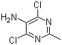 structure of CAS# 39906-04-2, 2-甲基-4,6-二氯-5-氨基嘧啶