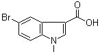 structure of CAS# 400071-95-6, 5-溴-1-甲基吲哚-3-羧酸