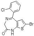CAS # 40017-65-0, 7-Bromo-5-(2-chlorophenyl)-1,3-dihydro-2H-thieno[2,3-e]-1,4-diazepin-2-one, BrTDO