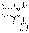 structure of CAS# 400626-71-3, N-叔丁氧羰基-D-焦谷氨酸苄酯