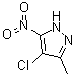 structure of CAS# 400753-12-0, 4-氯-3-甲基-5-硝基-1H-吡唑