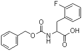 structure of CAS# 401-28-5, 2-氟-N-[苄氧羰基]-DL-苯丙氨酸