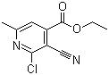 structure of CAS# 40108-12-1, 2-氯-3-氰基-6-甲基异烟酸乙酯