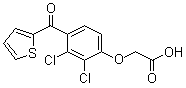 structure of CAS# 40180-04-9, 2,3-Dichloro-4-(2-thenoyl)phenoxyacetic acid