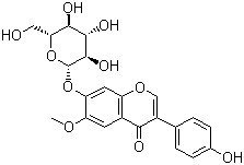 CAS # 40246-10-4, Glycitin, 3-(4-Hydroxyphenyl)-6-methoxy-7-[(2S,3R,4S,5S,6R)-3,4,5-trihydroxy-6-(hydroxymethyl)oxan-2-yl]oxychromen-4-one