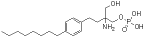 CAS # 402615-91-2, FTY 720 phosphate, 2-Amino-2-[2-(4-octylphenyl)ethyl]-1,3-propanediol 1-(dihydrogen phosphate), FTY 720P, FTY-P