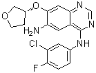 structure of CAS# 402855-03-2, N4-(3-氯-4-氟苯基)-7-[[(3R)-四氢-3-呋喃基]氧基]-4,6-喹唑啉二胺