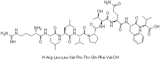 CAS 登录号：403482-79-1, L-精氨酰-L-亮氨酰-L-亮氨酰-L-缬氨酰-L-脯氨酰-L-苏氨酰-L-谷氨酰胺酰-L-苯丙氨酰-L-缬氨酸